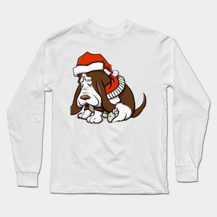 Cute Basset Hound Drawing Long Sleeve T-Shirt